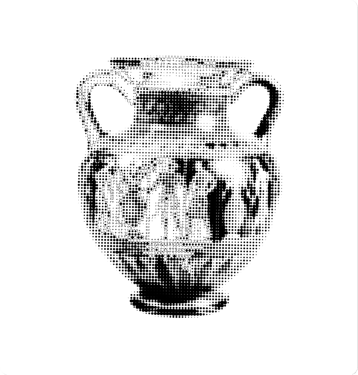 Freigestellte antike griechische Amphore oder Vase